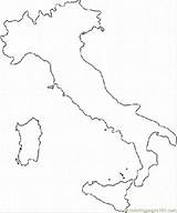 Italy Map Coloring Printable Peninsula Italian Maps Pages Clipart  sketch template