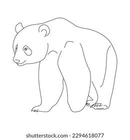 Panda Line Art Drawing Style Vector Stock Vector (Royalty Free ...