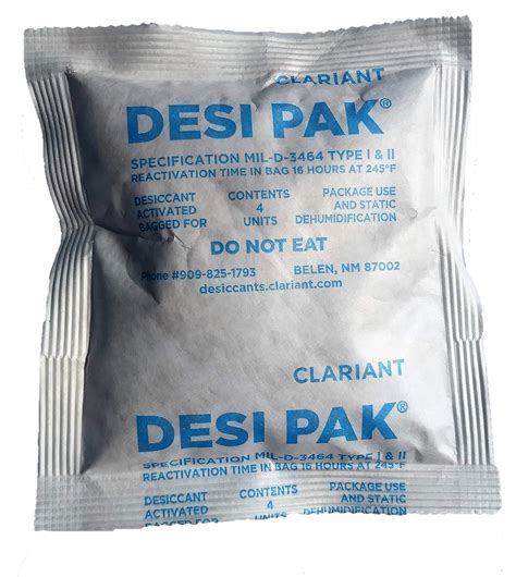 Desi Pak 20-Pack - 6 oz Bentonite Clay Desiccant in Tyvek Wrapper ...