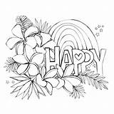 Happy Color Coloring Pages sketch template