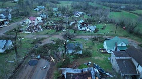 Aerial View: Homes Destroyed, Vehicles Tossed, Trees Downed - Videos ...