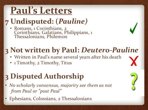 Order of writing of pauline epistles authorship ...