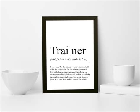 Personalisiertes Bild “Definition" - TRAINER | Trauzeuge, Geschenke zum abschied, Patenonkel