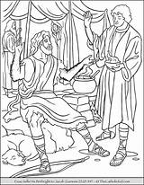 Esau Sells Birthright To Jacob Coloring Page  TheCatholicKidcom sketch template