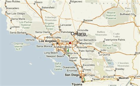 Map Of Ontario California Area