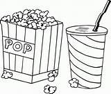 Printable Popcorn Coloring Pages Sketch Page sketch template