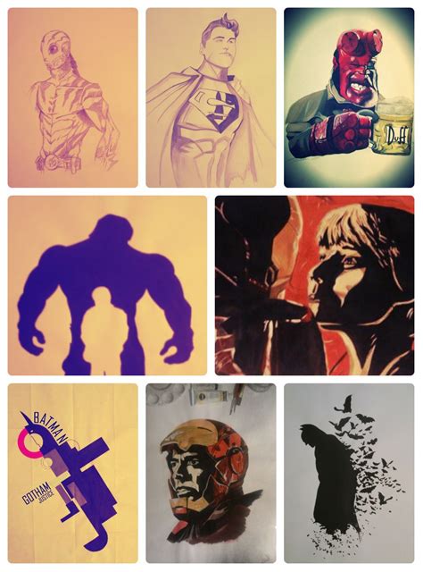 A collage of some of the better superhero illustrations that I've ...