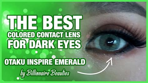[REVIEW] Otaku Inspire Emerald | Best Colored Contact Lens For Dark Eyes | - YouTube