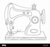 Coloring Page Sewing Machine Adult And ChildrenS Book  sketch template