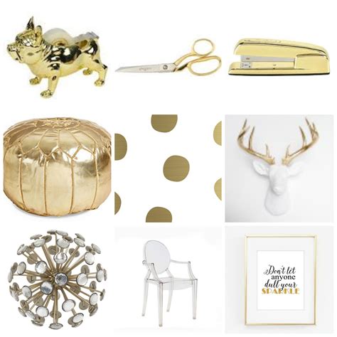 Gold Office Décor - For The Love Of Glitter