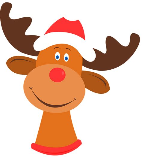 Christmas reindeer face clipart. Free download transparent .PNG | Creazilla