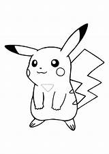 Kawaii Pikachu coloring Page  Pokemon sketch template