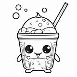 Cute Kawaii Coloring Page Drink Outline Sketch Drawing  sketch template