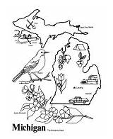 USA Printables State Of Michigan Coloring Pages  Tradition sketch template