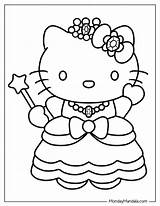 Hello Kitty Princess Coloring Pages sketch template