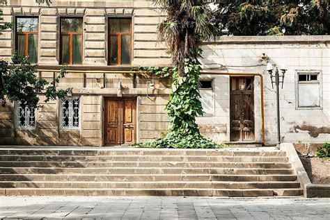 Baku City Old Town Street In Azerbaijan Street Street Scene Azerbaijan ...