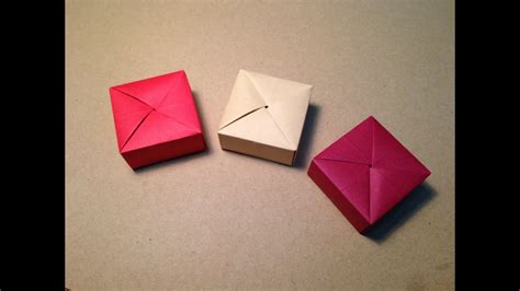 Origami Gift Box with One Sheet of Paper - YouTube