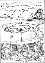 Beautiful Beach Scene coloring Page  Download Print Or Color Online sketch template