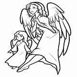 Angel For Adult Coloring Page  Free Printable Pages Kids sketch template