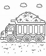Printable Dump Truck Coloring Pages sketch template