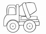 Simple Cement Mixer Truck Coloring Page  Download Print Or Color sketch template