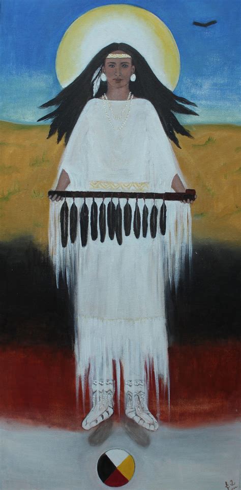 White Buffalo Calf Woman, Wall Hanging & Print - Northern Drum