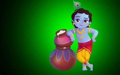 Cartoon Krishna Wallpapers - Top Free Cartoon Krishna Backgrounds - WallpaperAccess