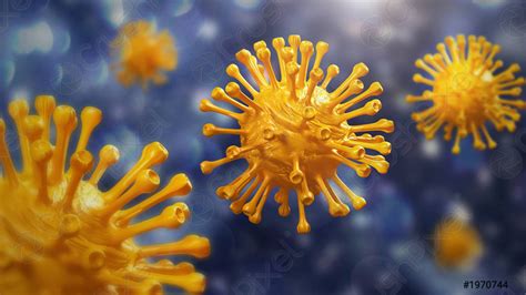 Super closeup Coronavirus COVID-19 in human body background Science - stock photo 1970744 ...