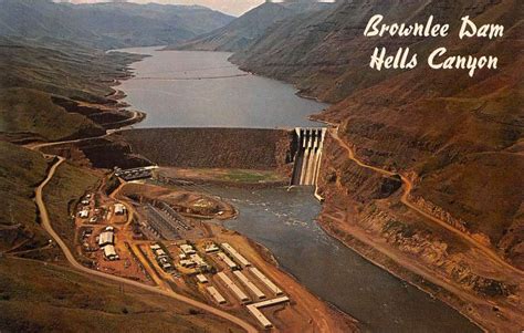 Brownlee Dam Idaho Hells Canyon Birdseye View Vintage Postcard K77418 - Mary L. Martin Ltd ...