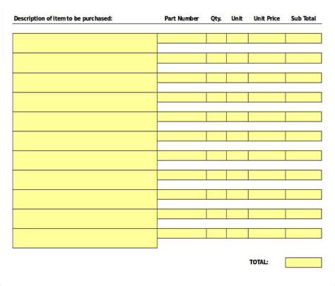 Food Order Form Template Excel