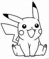 Pokemon Cute Pikachu Coloring Page » Turkau sketch template
