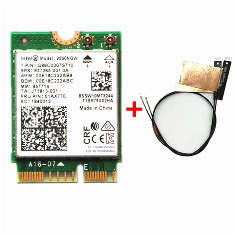 Dual Band Wireless AC 9560 for Intel 9560NGW 802.11ac NGFF Key E 2.4G/5G 2x2 WiFi Card Bluetooth ...