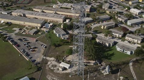 5K stock footage aerial video of Naval Air Station Key West Truman Annex, Key West, Florida ...