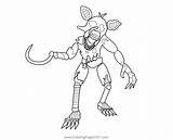 Grimm Foxy FNAF Coloring Page For Kids  Free Five Nights At Freddys sketch template