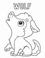 Wolf Coloring Page sketch template