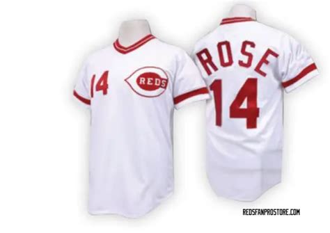 Pete Rose Cincinnati Reds Authentic Throwback Mitchell and Ness Jersey - White