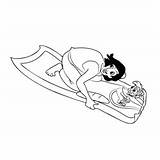 Aladdin Carpet Coloring Pages For Kids  Download sketch template