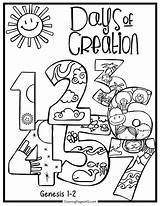 Days 1 7 Of Creation coloring Pages  Sunday School sketch template