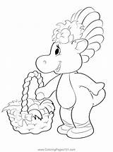 Eating Baby Bop Coloring Page For Kids  Free Barney & Friends sketch template