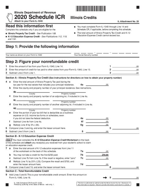 Illinois State Tax Forms Printable