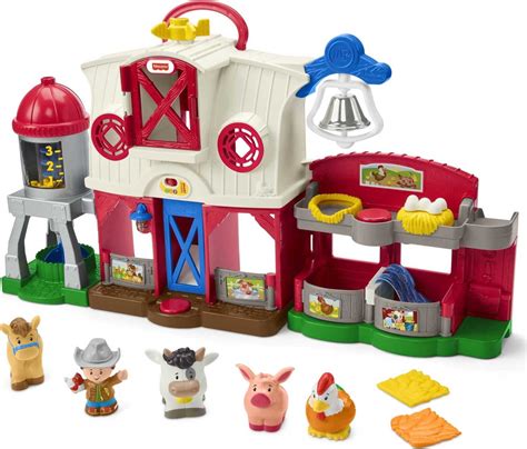 Fisher-Price Little People Caring for Animals Farm Playset Electronic Toddler Learning Toy ...