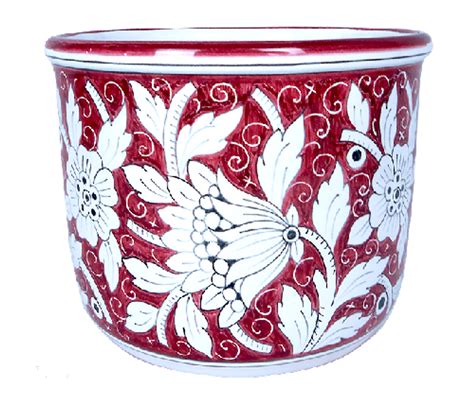 Ceramic Cachepot Floreale | Italian Pottery | Mod Deruta