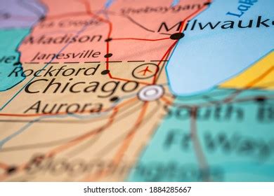 Chicago On Usa Map Stock Photo 1884285667 | Shutterstock