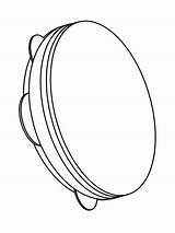 Tambourine coloring pages sketch template