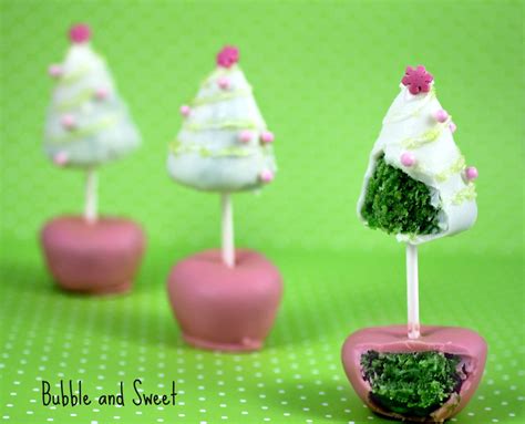 Bubble and Sweet: Christmas Tree Cake pop - Yup double sided cake pops