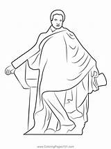 Man Sculpture Coloring Page For Kids  Free Sculptures Printable sketch template