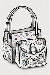Handbags In The coloring Book Design For Children  Premium AI sketch template