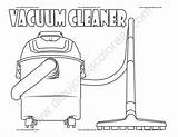 Vacuum Cleaner Coloring Page sketch template
