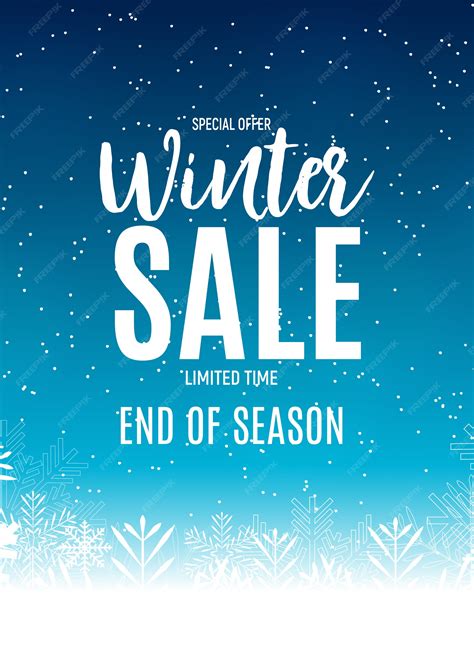 Premium Vector | End of winter sale banner