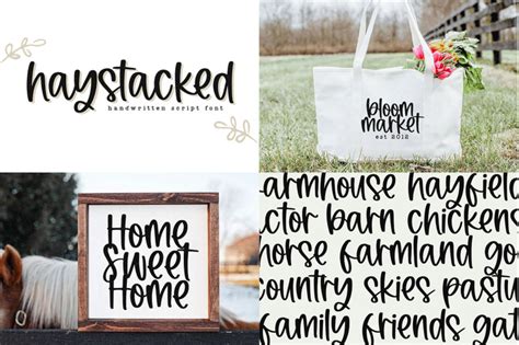 The Farmhouse Font Bundle -12 Fonts - Black Butterfly SVG